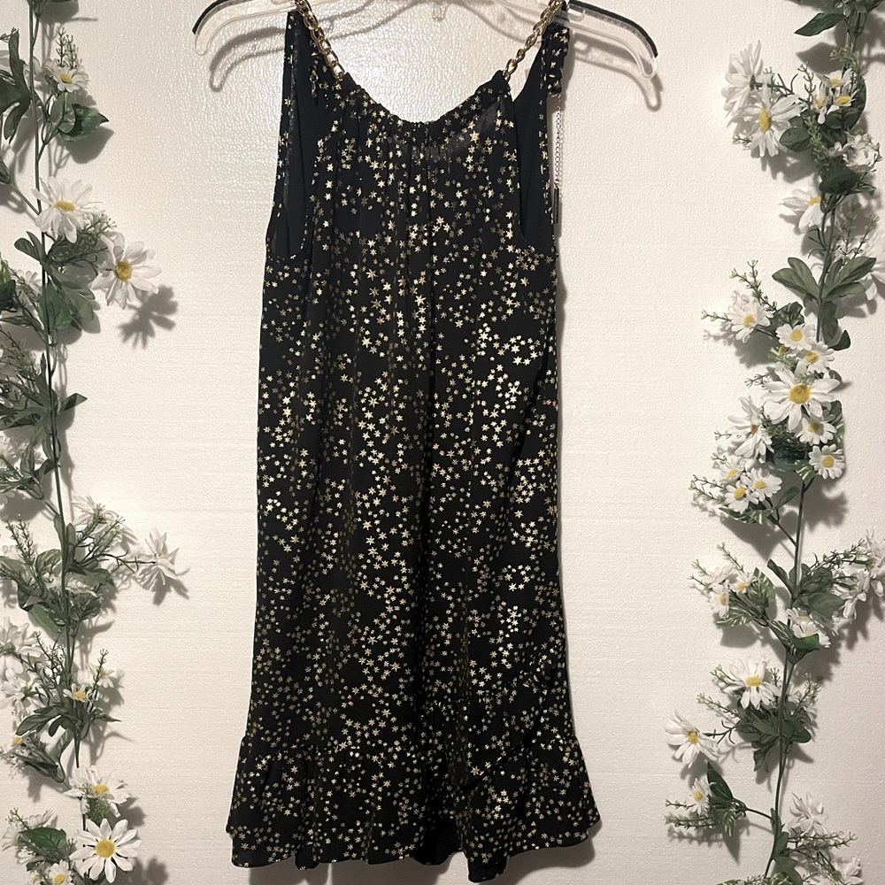 MICHAEL KORS flow mini STAR dress with ruffle bottom